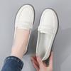 Women Black Moccasins Driving Shoes Flats Casual Nurse Shoes Loafers Simple Soft White Office Shoes Large Size