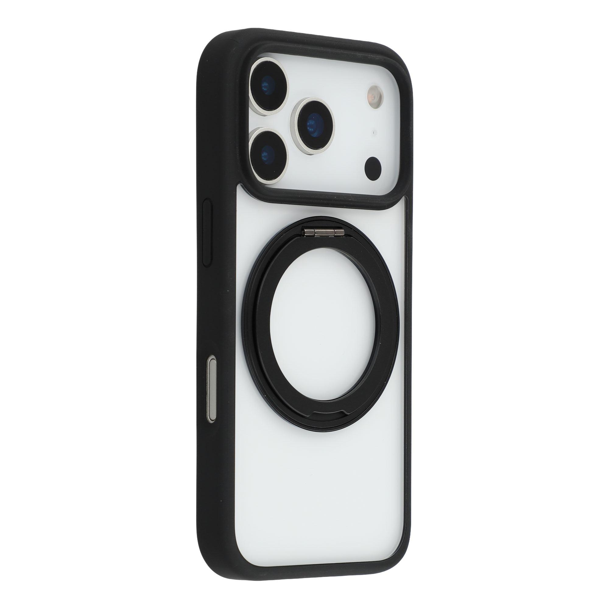 For iPhone 17 Pro Max Case Ring Holder Kickstand PC + TPU Phone Cover B