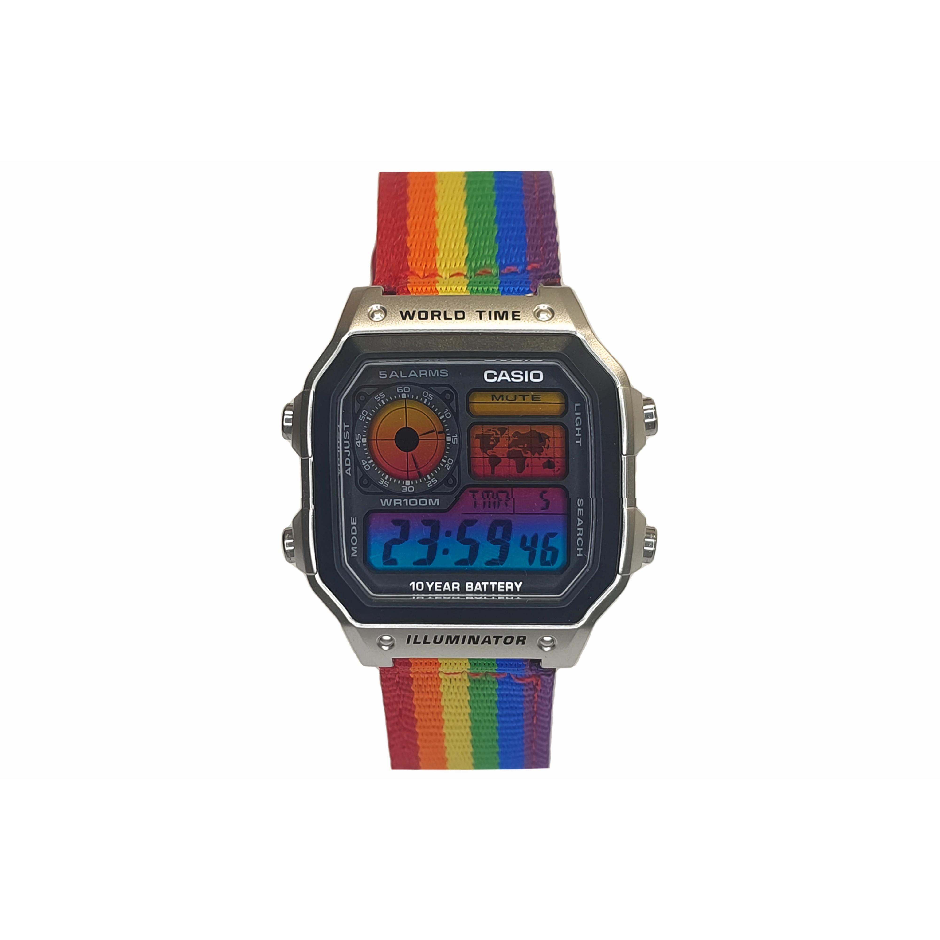 CASIO Unisex YOUTH Black Watch AE-1200WH-1C(Watch3--) Regular Watch Box
