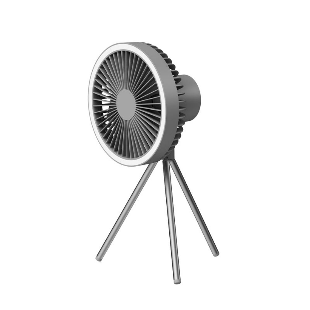 

Standing Fan, Rechargeable Battery Powered Tripod Camping Fan With Timing Function, 3 Speeds And 3 Brightness, For Outdoor Or Indoor Activities black gray#0