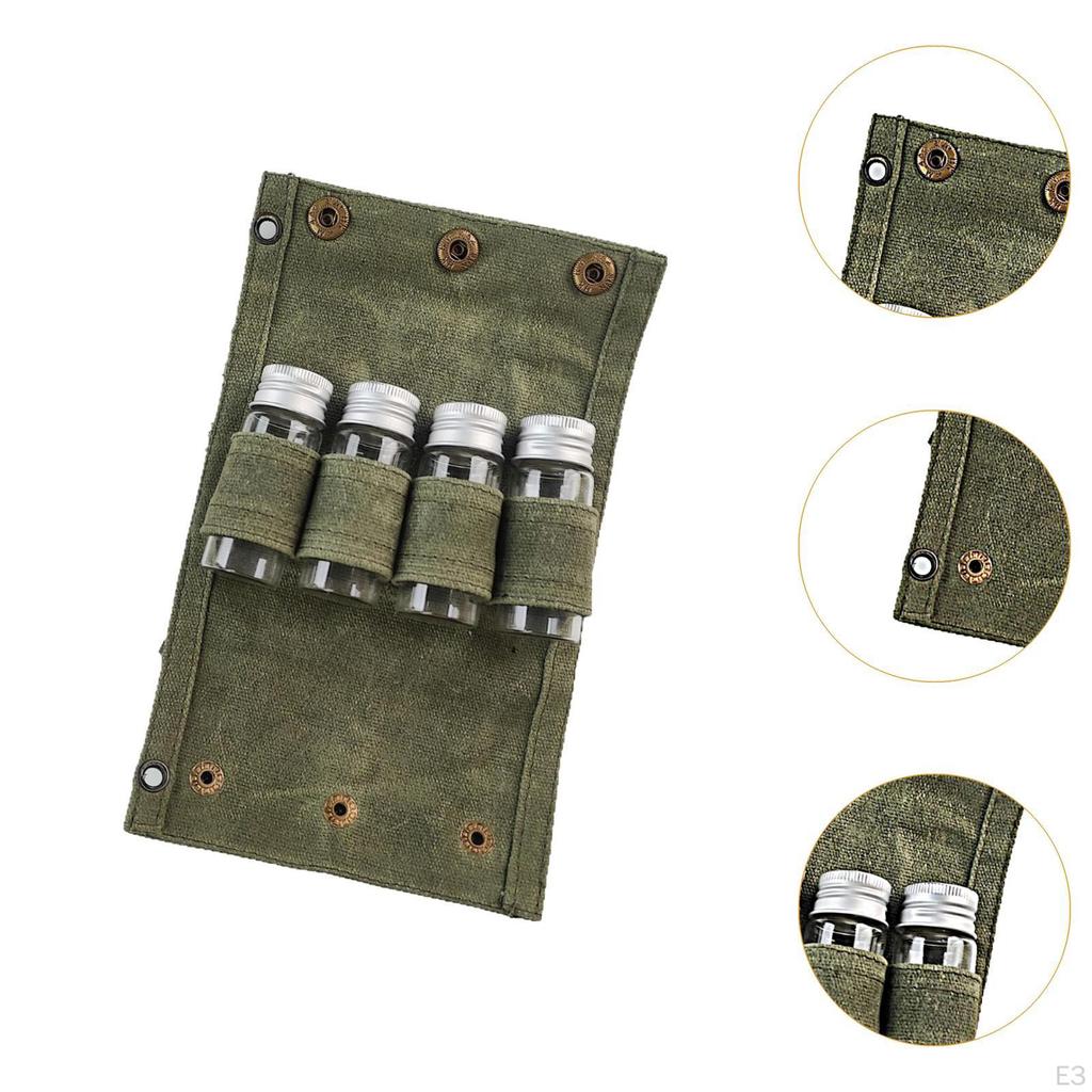 Camping Spice Container -KIT Travel Bag with A Carrying Holder Glass Glasses for