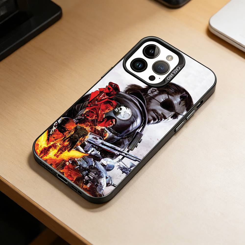 

GM-Metal Gear Solid1 Phone Case For iPhone 17,16,15,14,13,12,11 Plus,Pro Max,XS,Colored Silver Plated Inside Cover iPhone15promax