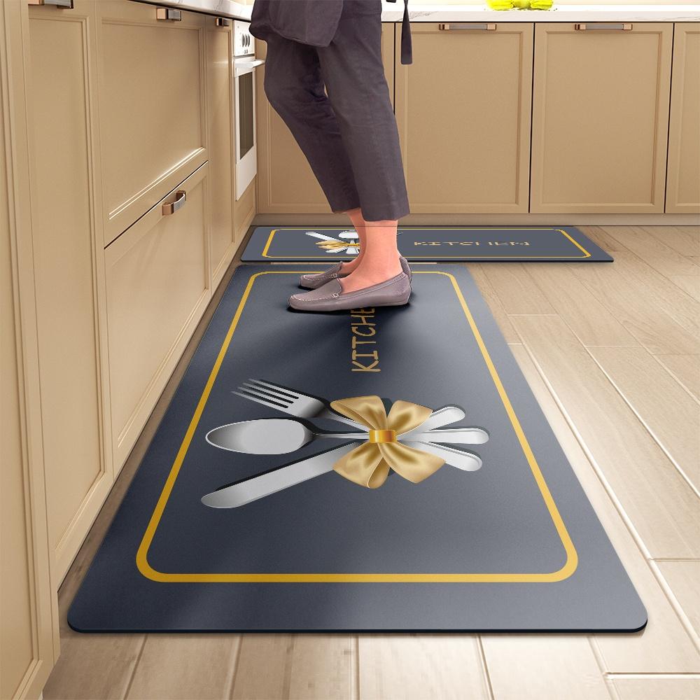 Kitchen Floor Mat Bedroom Living Room Long Bedside Hallway Hallway Soft Washable Carpet Non-slip Bathroom Entrance Doormat