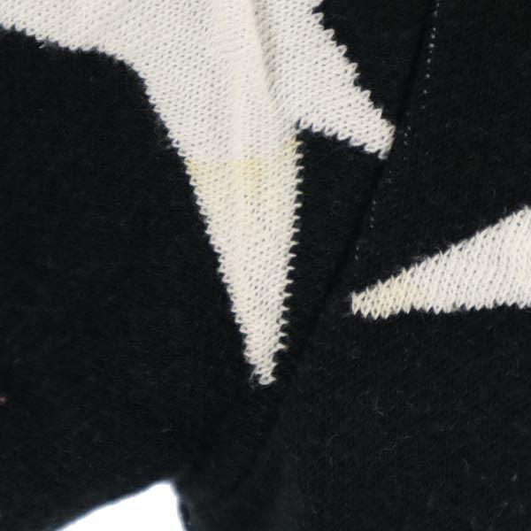 MSGM Wool Blend Star 7 Minutes Sleeve Knit Black Series Sweater Women Used