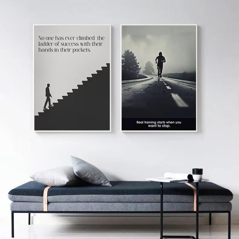 Motivational Quotes Canvas Poster Inspirational Positive Sayings Wall Art for Modern Home Office Decor Bold Typography Gift Idea