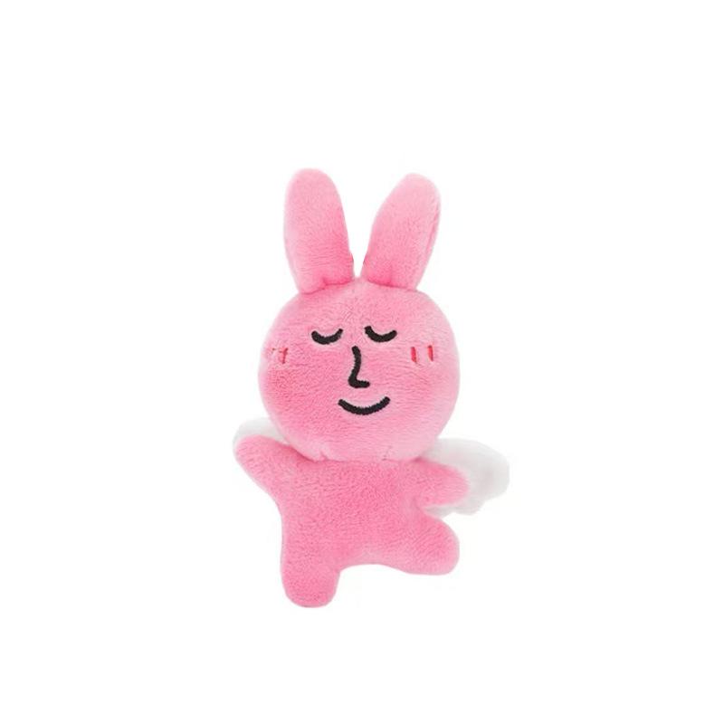 Pink Rabbit Plush Keychain - Cute Cartoon Doll Pendant Gift