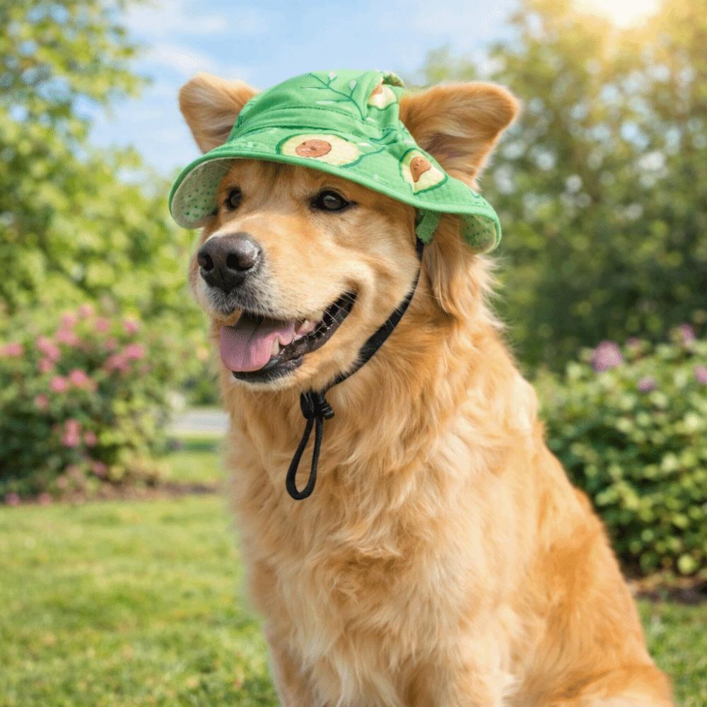 with Ear Holes Dog Sunscreen Hat Breathable Pet Visor Hat Fashion Cat Fisherman Hat  Summer Outing
