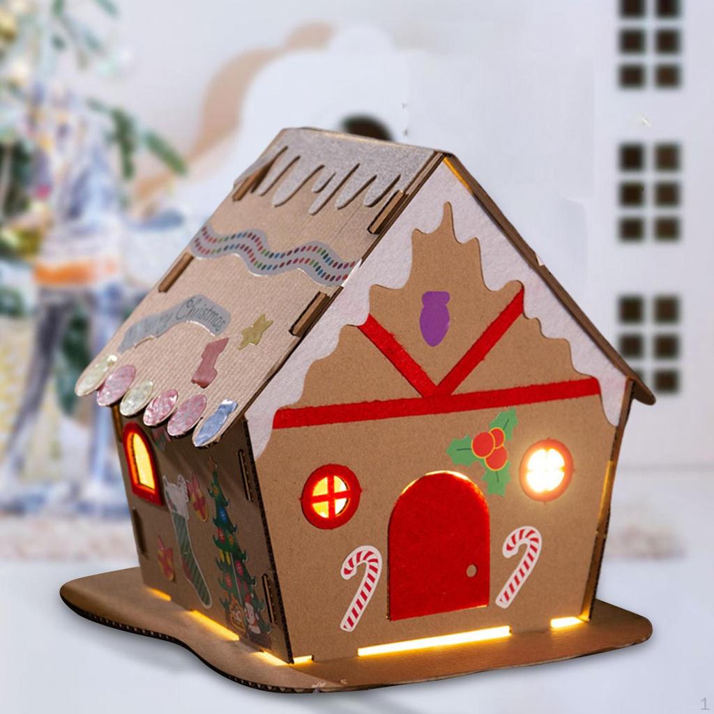 Cardboard Sets, Christmas DIY Room Table Decoration, Handmade Paper Material, Project Art for