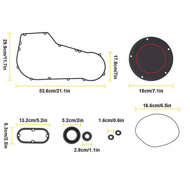 Motorcycle Engine Clutch Primary Cover Gasket Seal Kit for Harley-Davidson Softail Dyna 1994-2005 Electra Glide Sportster 1200