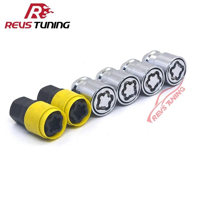 36mm 4nuts+2keys Steel Anti-Theft Security M12X1.5 Car Wheel Rim Lug Nuts Locking Lock Nuts M12x1.25