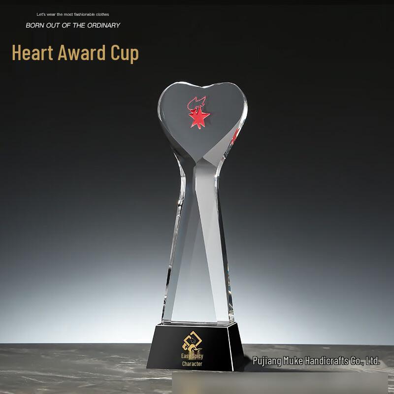 WEZHO Creative Crystal Heart Ambassador Award Trophy