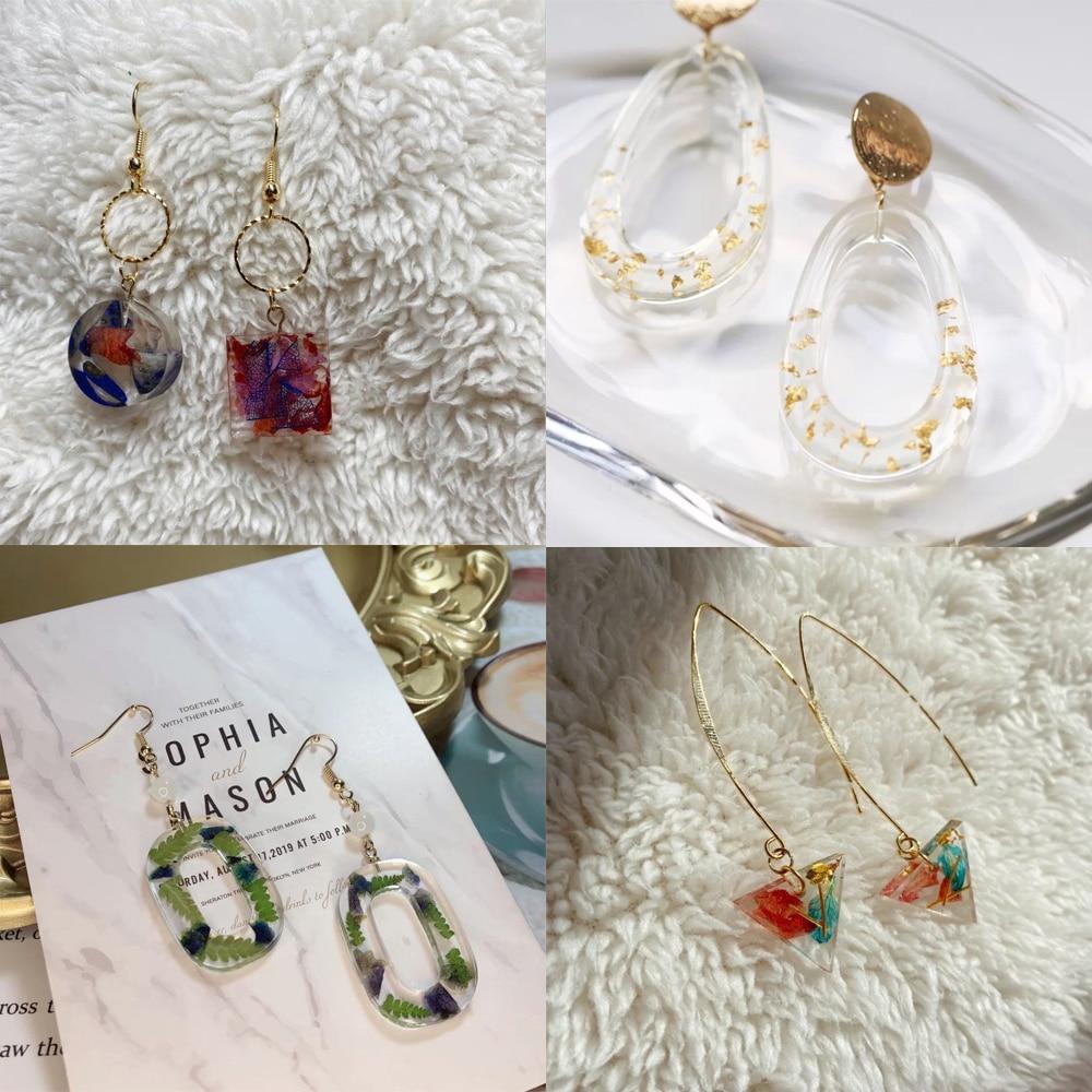 12 stk hjerteanheng Silikonstøping Epoksyformer sett UV-epoksyharpiksformer Verktøy for gjør-det-selv-smykker å lage funn, rekvisitasett