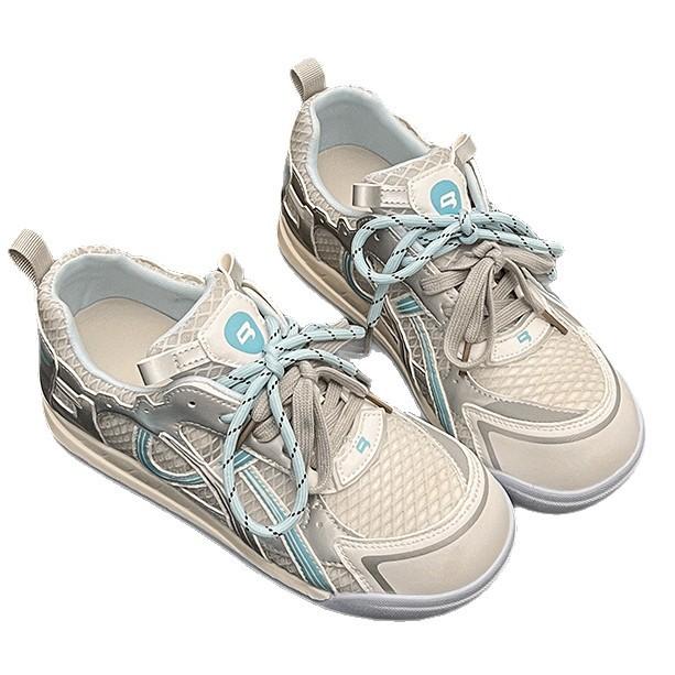 Summer Breathable Mary Jane Shoes Hollow Mesh Fashion Retro Board Shoes Sports and Leisure Girls Shoes