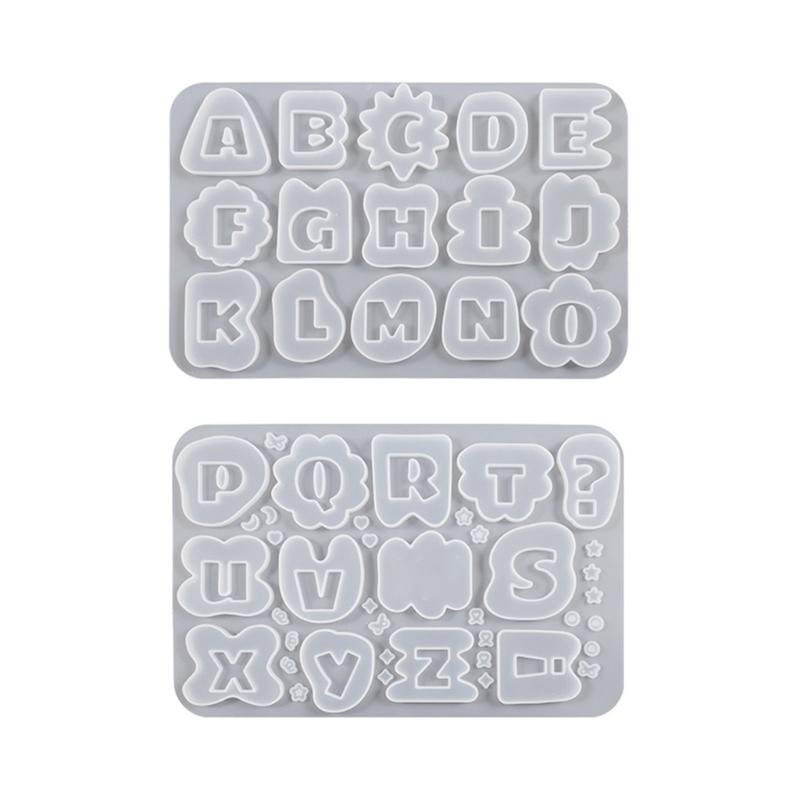 Letter Resin Shaker Mold DIY Quicksand Casting Epoxy Silicone Mold Resin Epoxy Jewelry Molds for Pendant Decors Crafts