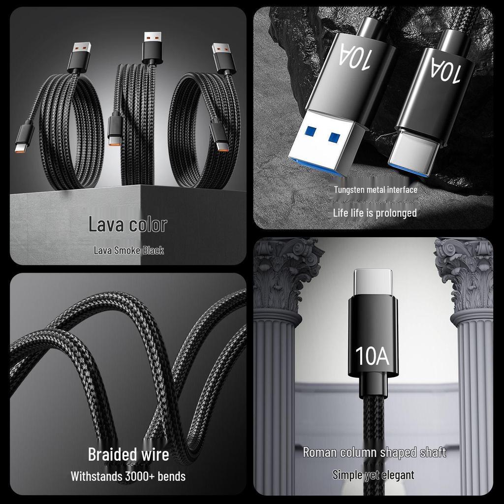 240W Super Fast Charging Type-C Cable for Huawei P70, Mate60 Pro, Honor V50, Xiaomi, VIVO