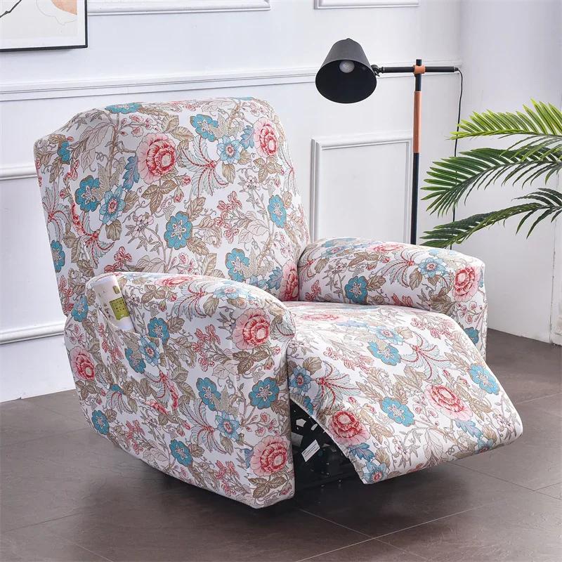Nordische Blumen Relaxsessel Sofa Bezüge Elastischer Sofa Schutzbezug Relax Sessel Abdeckung Lounge Zuhause Haustiere Kratzfest