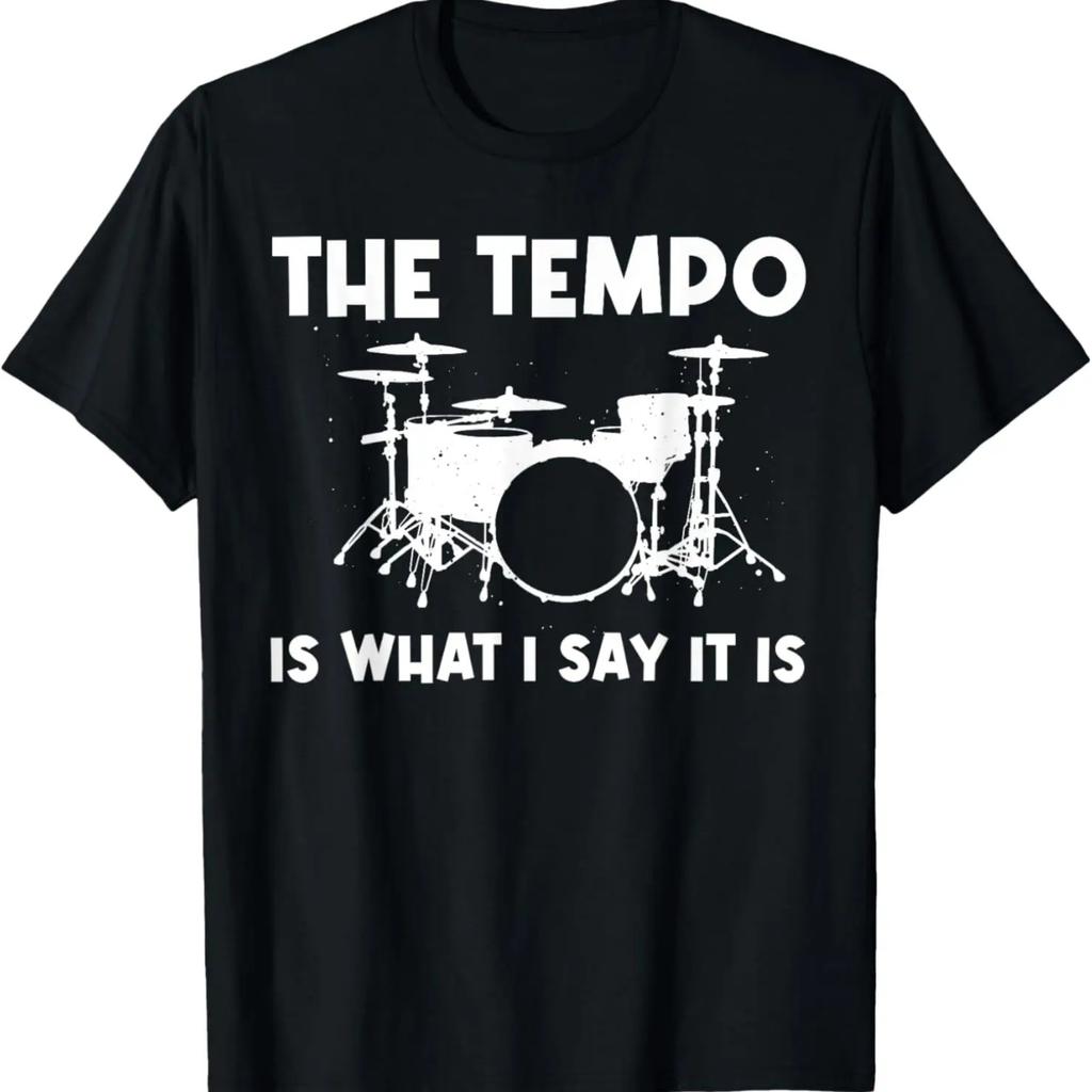 Funny Drumming Art For Men Women Drumline Drum Set Drummer T-Shirt