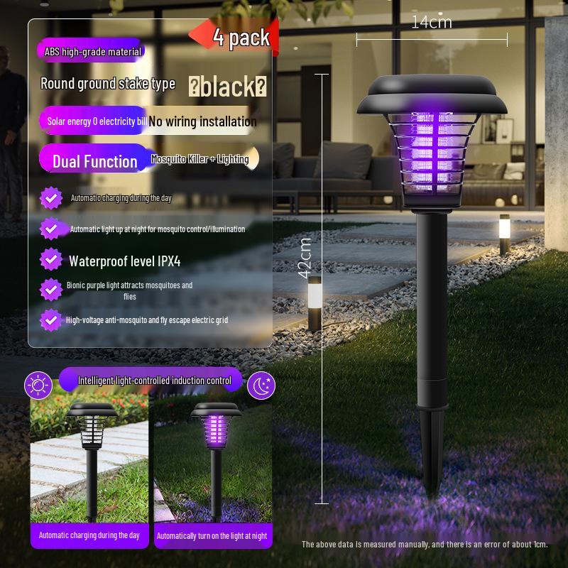 Waterproof Outdoor Solar Mosquito & Insect Killer Lamp for Gardens and Lawns