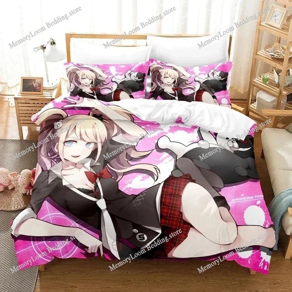 Anime Danganronpa Bedding Set,Duvet Cover Set Comforter Pillowcase,King Queen Twin Size Quilt Cover for Boys Girls Adults