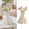 Elegantes Desktop-Blumengefäß 3D-gedruckte Kleiderform-Vase, Moderner Blumenhalter für Trocken- oder Frischblumen, Dekorative Tischplatten-Kunstskulptur