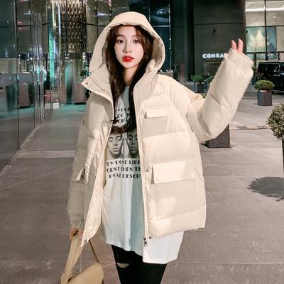 Brotmantel Kurzer Daunen-Baumwollmantel Damen Koreanischer Stil Locker Herbst- und Wintermantel Verdickte Baumwolljacke Neuer Stil