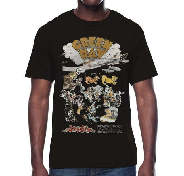 26 Green Day Rock Band Tee dookie  Black Shirt New Unisex T-Shirt XL