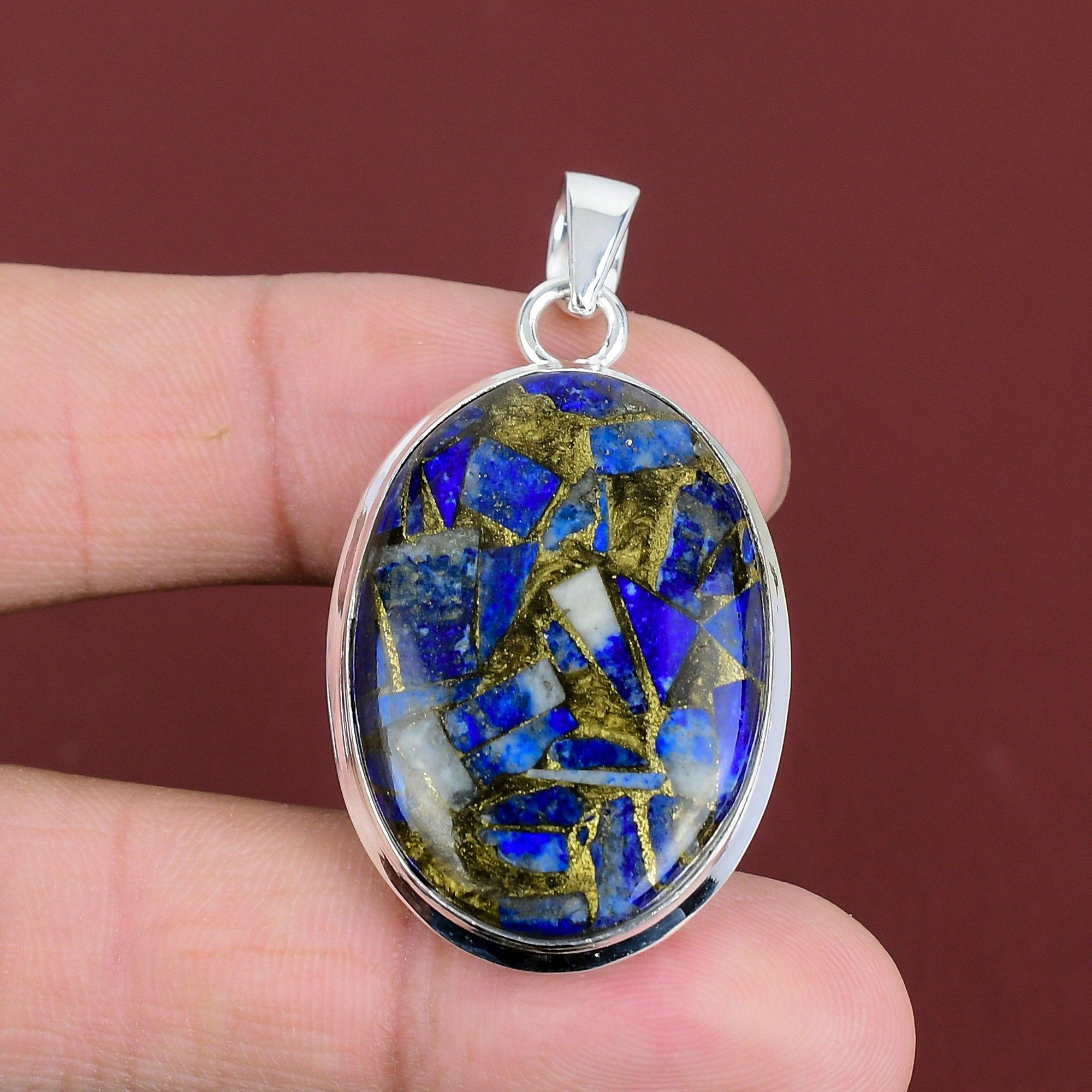 

Copper Sodalite Pendant Gemstone Pendant Designer Jewelry 925 Sterling Silver Pendant Handmade Sodalite Jewelry Gifts For Him Decent Pendant