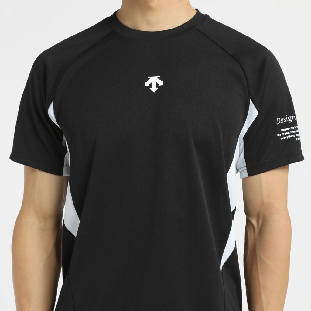 DESCENTE Short Sleeve Volleyball and Easy to Move Raglan for Men and Club BK00 Shirt, Moisture-Wicking, Quick-Drying, Breathable, in, Sleeves, Women,