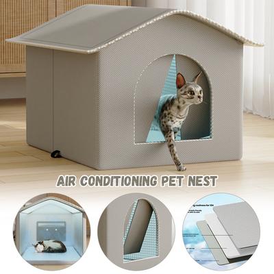 Summer Small Cat Dog Ice House Air Conditioning BED Summer Cooling Tool Nest Cat Dog Four Seasons Pet Weatherproof Ice House