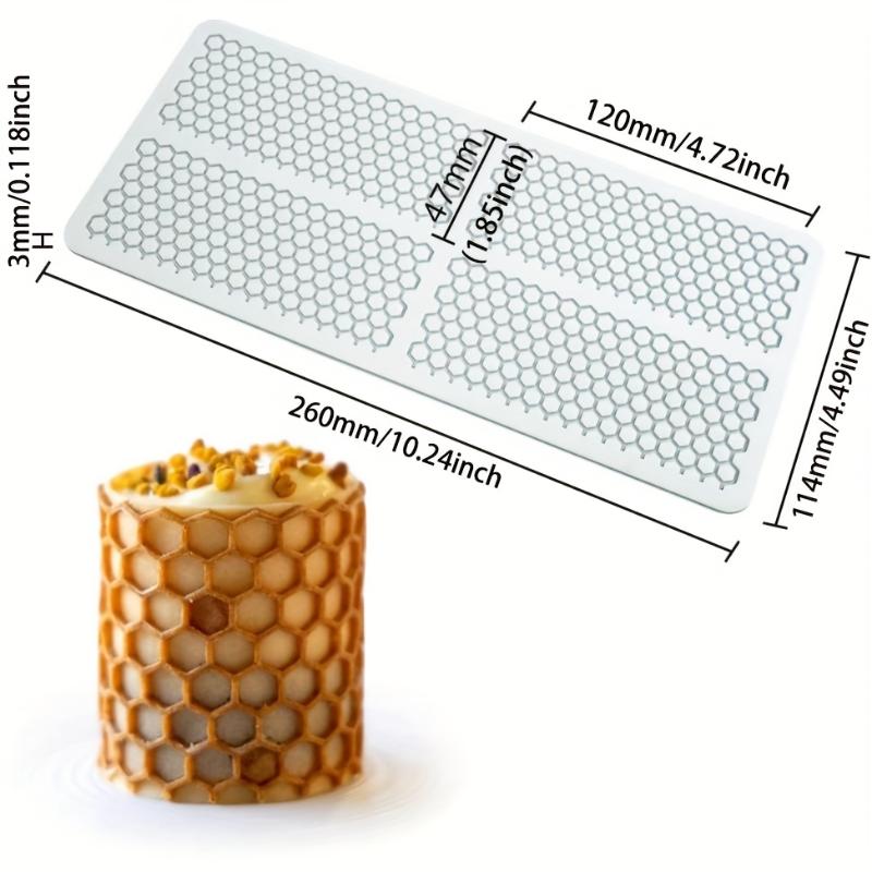 

Food Grade Silicone Honeycomb Mat Cake Lace Nonstick Pad Flexible Reusable Sugar Craft Baking Tool