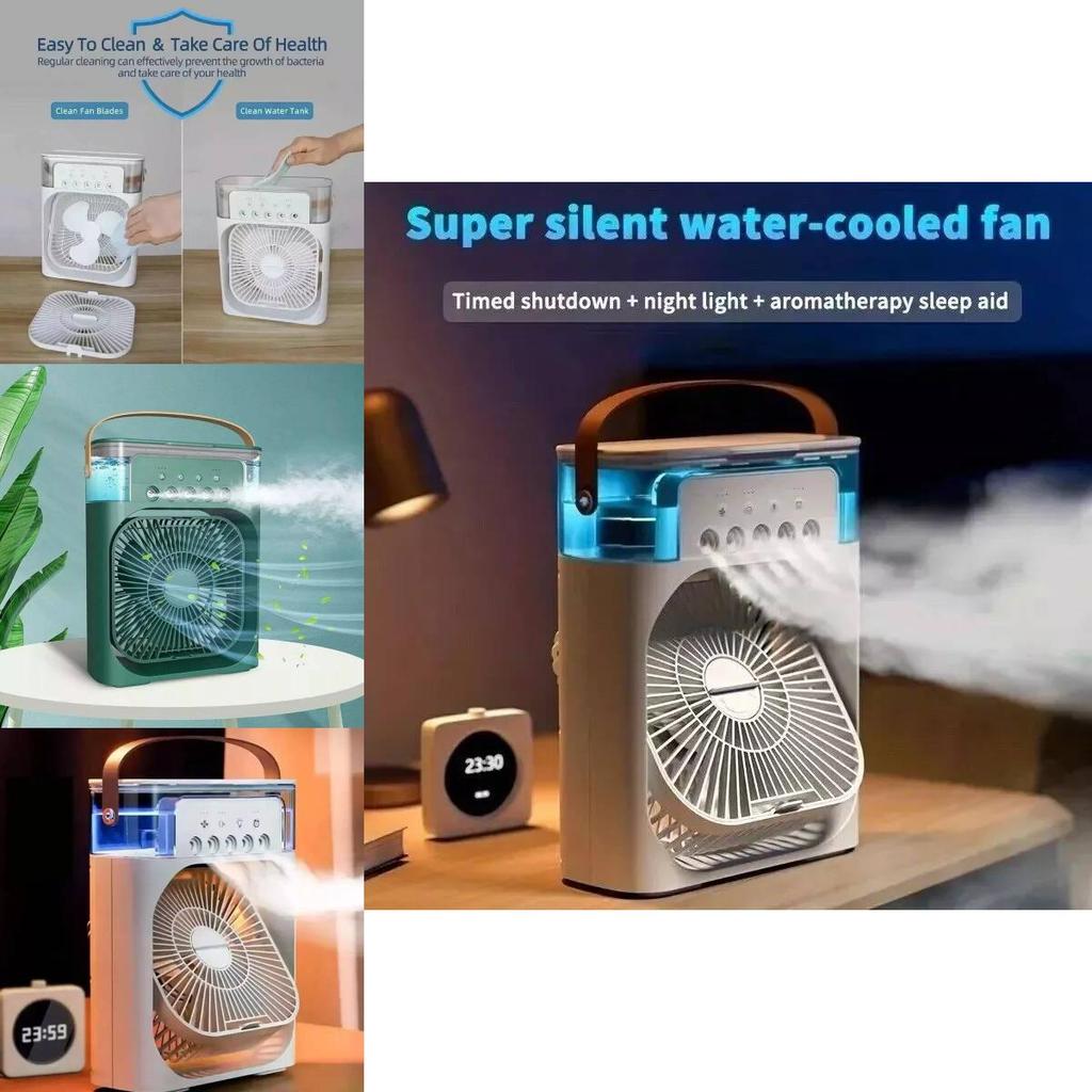 Mini Desktop Cooling Fan With Mist Spray Usb Powered Quiet Portable Air Conditioner For Dorm Room And Office In Five Colors