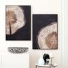 Wood Tree Ring Canvas Art Painting Wall Pcitures Black and White Rustic Wood Canvas Prints Home Modern Woodwork Posters Decor