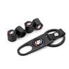 Fashion Car Tire Valve Caps with Car Badge Keyring Keychain Set For Buick Enclave Regal Lacrosse Encore Excelle Envision Car Accessories