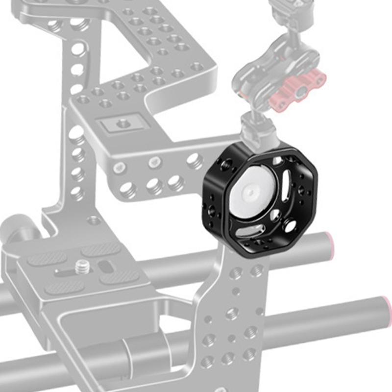 Camera Cage Handgrip Alai Rosette Mount 1/4-20 3/8-16 Screw Square Type for DSLR Action Camera Easy Installation