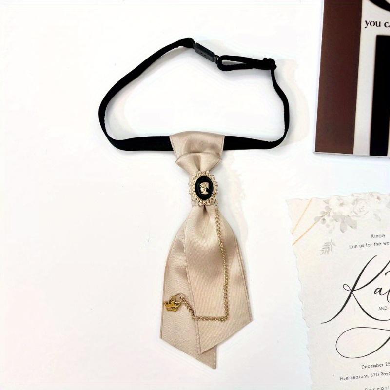 

9 Styles Fashion Necktie Metal Chain Crystal Pendant Jewelry Bowtie Evening Adjustable Pre-Tied JK Shirt Decoration Bow Tie