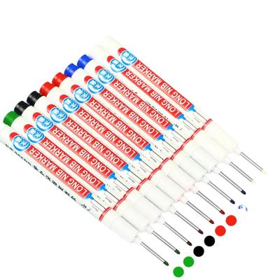 1pc marqueur à tête longue stylo de marquage ensemble de stylos de peinture permanente pour le travail du bois décoration marqueur de trou profond papeterie fournitures d'art