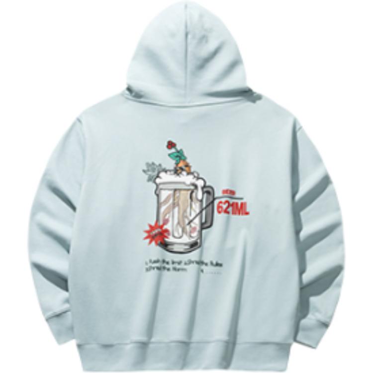 Anta Comfortable Loose Fit Hooded Sweatshirt Unisex Tops Grass-Blue 172518702S-8