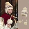 Warm Jacquard Knitted Hat Printed Ear Protection Hat Casual Lei Feng Hat  Winter