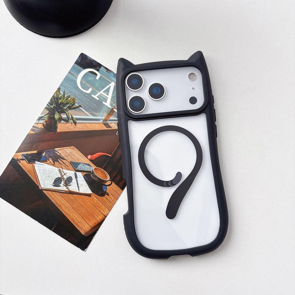 High-End Drop-Proof Cat Ears Magnetic Case for Apple 12/13/14/17 Pro Max