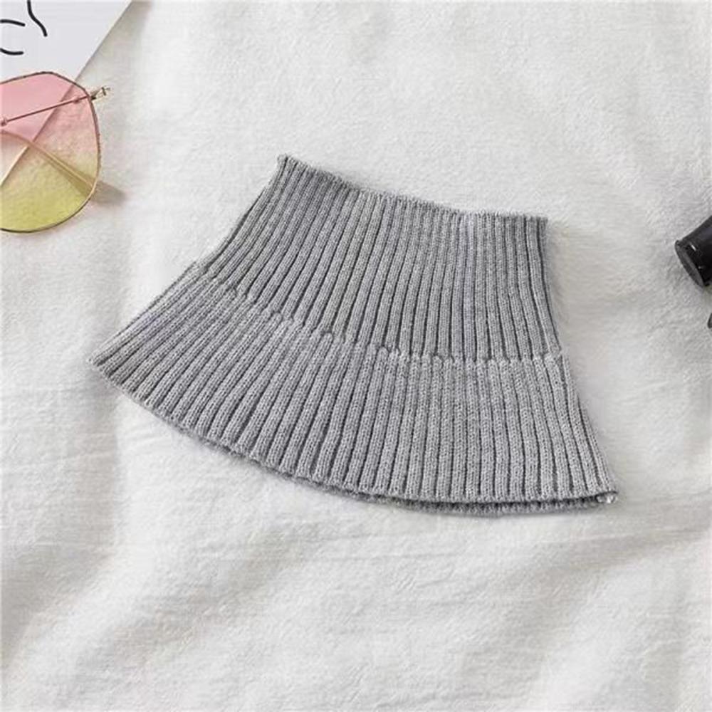 Detachable Knitted Turtleneck Fake Collar For Women Neck Warmer Autumn Winter Warm Cover Head Neck Knitting False Collar