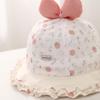 Cute Bow Baby Girls Bucket Hat Sweet Floral Ruffle Fisherman Cap Outdoor Toddler Kids Sunshade Hats