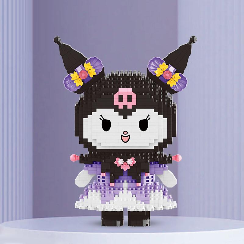 Sanrio Kuromi Carton Anime Blocks Toys Diamond Particles Micro Mini Action Figure DIY Children Toys Birthday Gifts