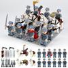 Eighth Route Army Assembly Number M8181 Children Assemble Small Particles Building Block Toy Carriage Sandbag Machine Gun