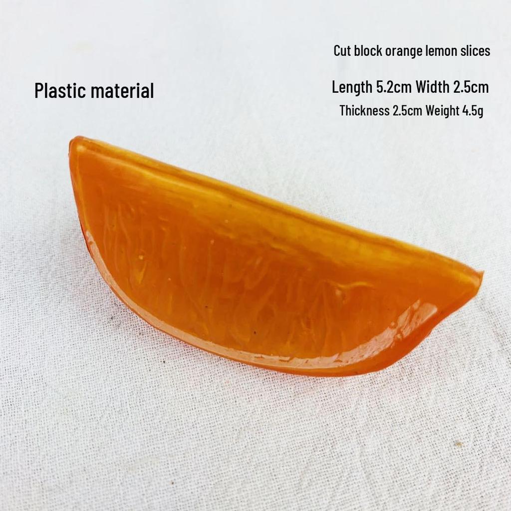 Simulation Fruit Models: Lemon, Orange, Strawberry, and Watermelon Slices for Decoration & Photography Props