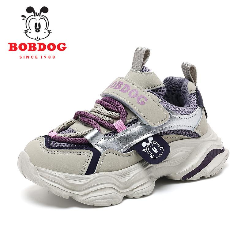 Babu Bean Classmate Girls Shoes 2025 New Autumn Leather Surface Waterproof Children's Sneakers Girls Daddy Shoes Tide