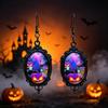 Retro Gothic Halloween Gem Pendant Earrings - Dark Series Festival Fashion Gift