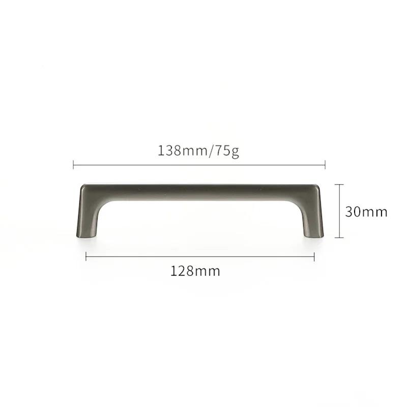 WV Black Kitchen Cabinet Storage Handles 96-320mm Dressers Cupboard Closet Wardrobe Door Drawer Knobs Furniture Hardware Pulls