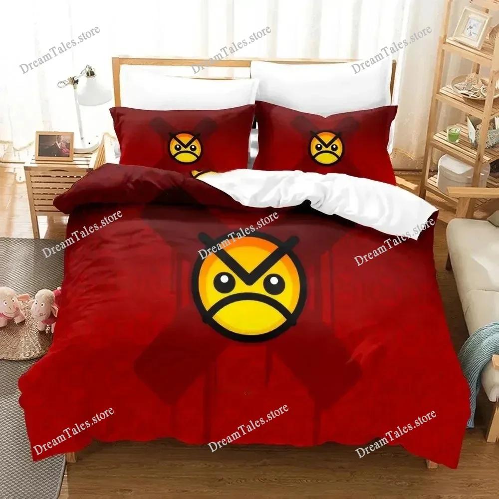 Cartoon Smiley Bedding Set Duvet Cover Bed Set Quilt Cover Pillowcase Comforter King Queen Size Boys Adult Bedding Set