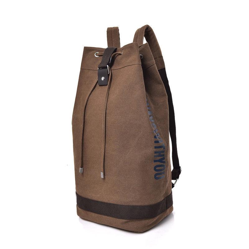 Men's Large Canvas Backpack - Outdoor Sports & Travel School Bag