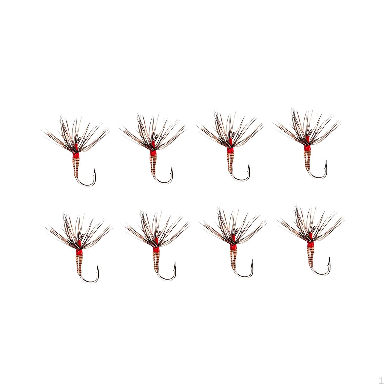 

8 штук Приманки для нахлыстовой рыбалки Реалистичные приманки с крючками для тилапии, луциана 9mmx2.5mm